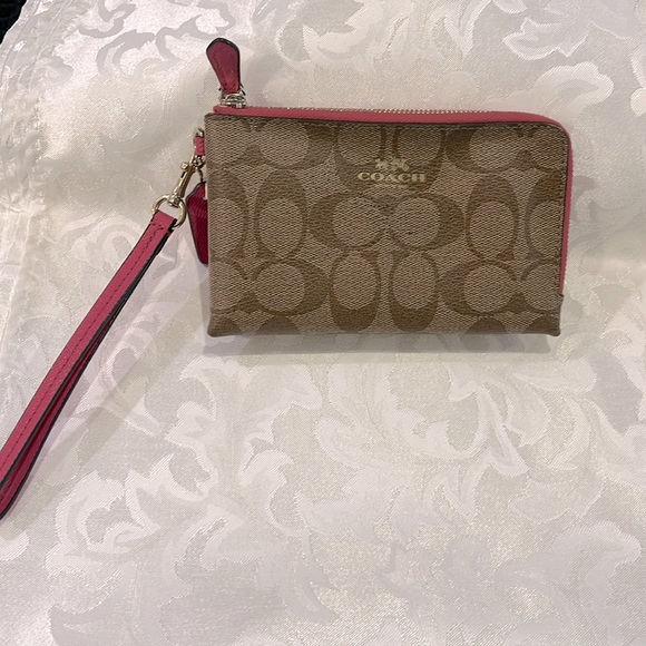 Pink Coach Wristlet - Picture 1 of 7